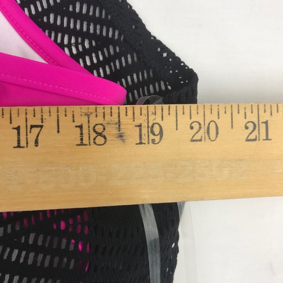 Go by Gossip Bikini Top with Mesh Tank Pink Black - Picture 7 of 8